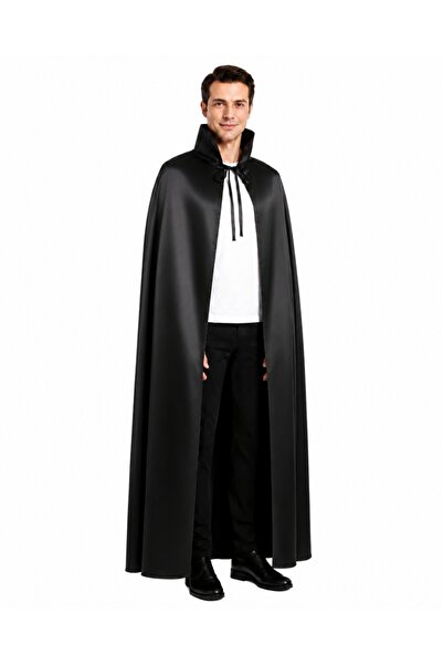 Kostüm Sarayı Black Satin Cape Adult