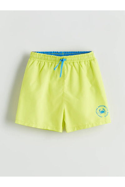 LC Waikiki Green Elastic Waist Boys' Swimming Shorts