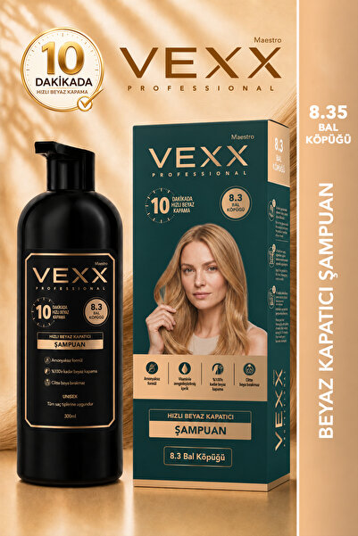 vexx maestro Vexx Professional Beyaz Kapatıcı Pratik Boya Şampuan (Bal Köpüğü...
