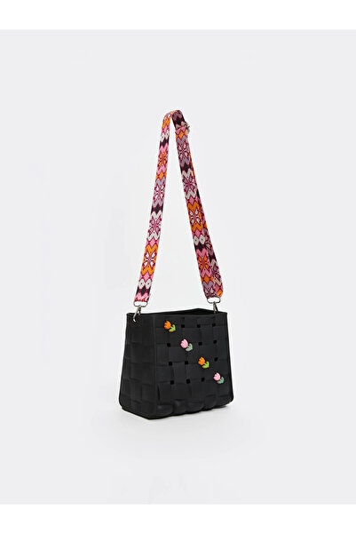 LC Waikiki Women's Shoulder Bag with Removable Strap in Black