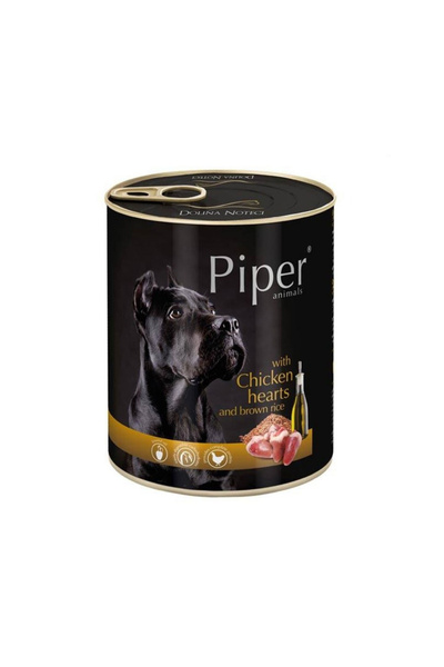 Piper Conservă pentru câini Inimi de pui și șpenți 12 x 800g/Cutie