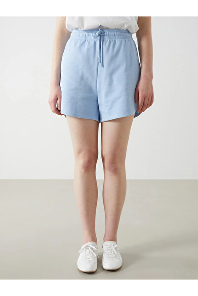 LC Waikiki Blue Women's Shorts with Elastic Waist