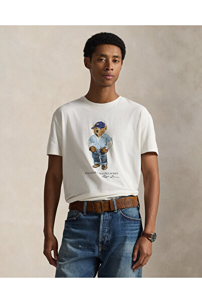 Ralph Lauren Black Label Klasik Kesim Bear Ayı Pamuklu Jersey Tişört