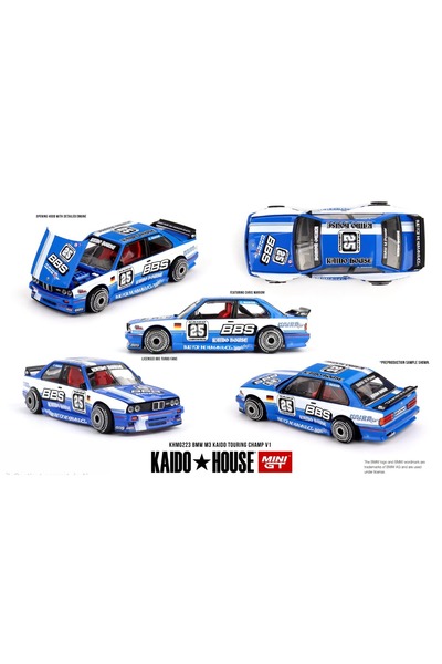 BMW M3 (E30) Kaido Touring Champ V1 1:64 Mini GT Model de mașină