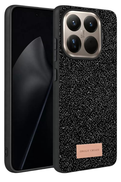 northcity n غطاء Onegif Xiaomi Mi 15T Pro المتوافق مع اللون الفضي اللامع - أسود