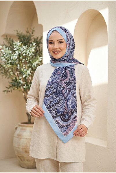 EBRUTESETTÜR Ethnic Pattern Shawl Series Baby Blue