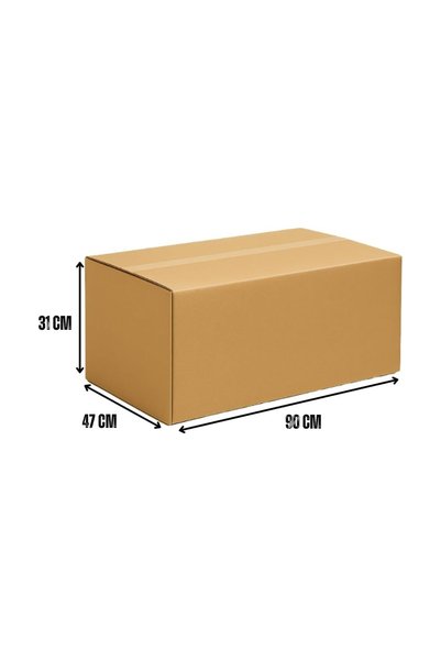 AMSUA Cardboard Moving Boxes Pack of 5 | 90x47x31 cm Large Corrugated Carton for Shipping, House Shifting & Storage with free clear tape | 5-Ply Double Wall Eco-Friendly Foldable Packaging Boxes