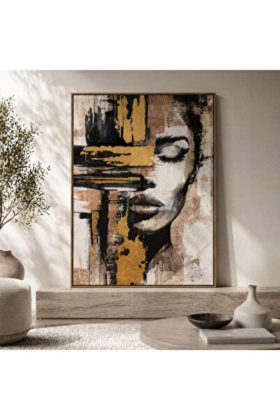PAN HOME Eythera Hand Painted Framed Wall Art 145x4x180cm - Wood Oak