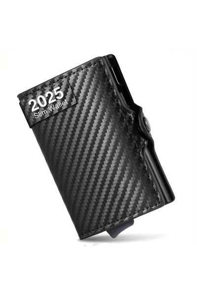 unbranded Portofel slim din fibră de carbon cu protecție RFID, suport carduri...