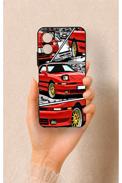 Vip Case Omix X5 Uyumlu Kırmızı Supra Desenli Silikon Kılıf