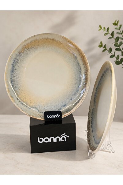 Bonna 2'li Knidos Gourmet Düz Tabak 25 cm yemek / servis / sunum tabağı