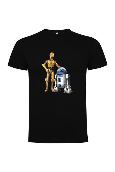iLovePrints Robot Duo: Galactic Encounter Tshirt