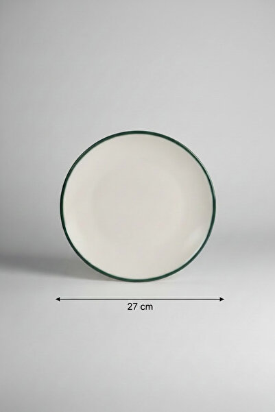 rinart Set of 6 Valencia Serving Plates 27cm Rim Green