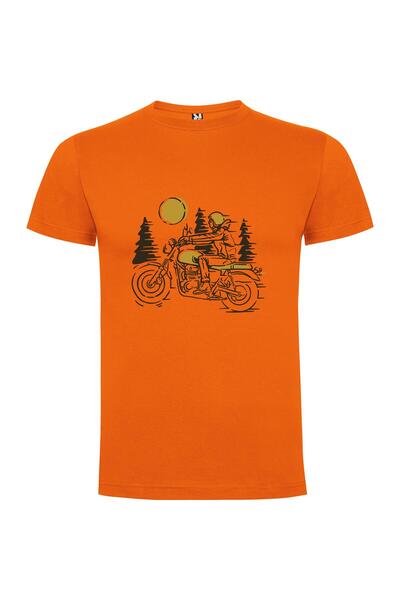 iLovePrints Biker Scrambler Illustration Tshirt