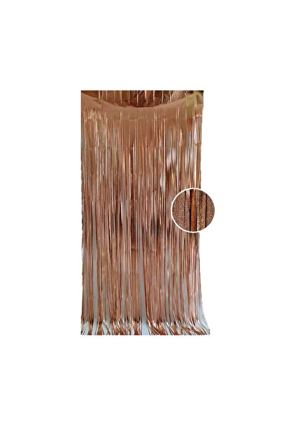 MP Mirific Party Perdea din folie metalică, auriu roz, 2m x 1m
