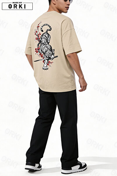EFFRENATU Tiger's Sword Printed Large Size Unisex T-Shirt Pantalon Tracksuit Set