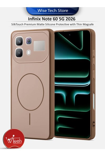 Wtech Infinix Note 60 5G 2026 SilkTouch Premium Matte Silicone Protective wit...