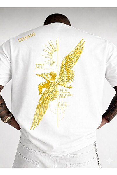 LELVANİ Men's Back Printed Tshirt