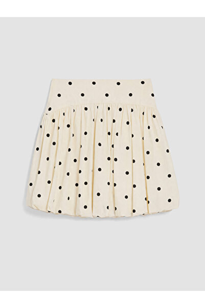 LC Waikiki Özmarka New Season Polka Dot Pleated Balloon Mini Skirt