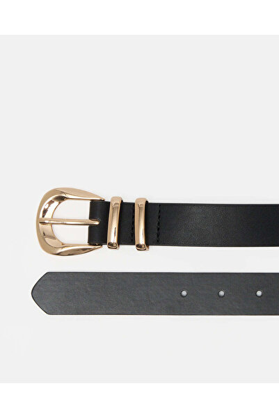 REDTAG Women Black Buckle Belt