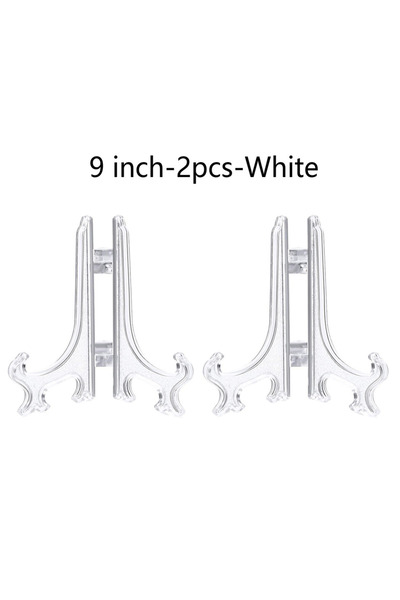 Choice16 9 Inch-2 PCS-White Plastic Acrylic Easels or Stand/Plate Holders to ...
