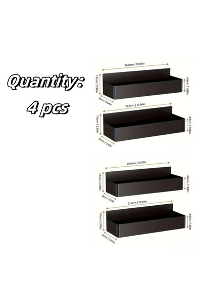 Choice Black-4pcs 2/4pcs Magnetic Storage Rack Home Punch Free Refrigerator S...