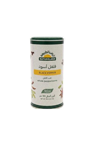 natureland فلفل أسود حب كامل 100 جرام أرض الطبيعة