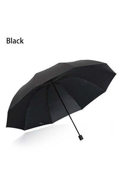 Choice1 iron 10K black 130cm extra-large folding umbrella suitable for both s...