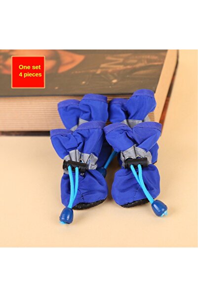 Choice8 M Blue 4pcs Water-Resistant Dog Shoes For Small Dogs - Protect Your P...