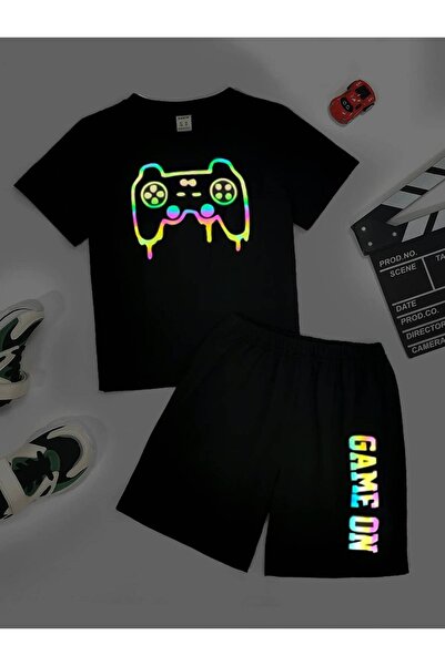 JANTIL MODA Unisex kombinacija osnovne majice i šortsa veće veličine
