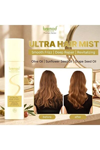 BREMOD Premium Series Ultra Fix Hair Spray Strong Hold Styling Essential for ...