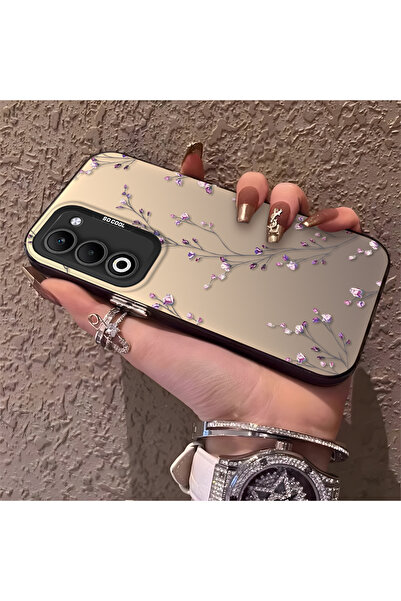 CHICASELUX Oppo A5 4G/5G Uyumlu İnce Dal Çiçek Kılıf, Aşınmaya Dayanıklı Minimalist Cep Telefonu Kılıfı
