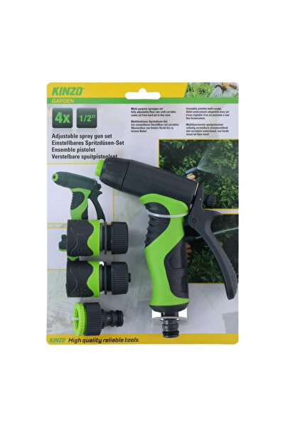 KINZO Kit de udare pentru grădină cu pistol de pulverizare și racorduri