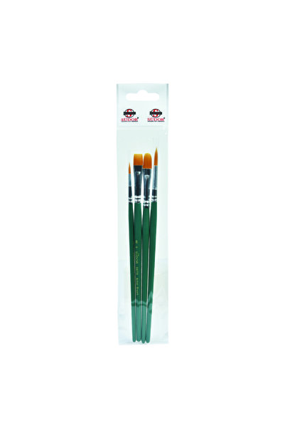 Südor Set of 3 Hobby Brushes, 4 Pieces, Red, High Quality