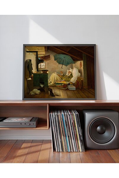 Pegziz Pictură de Carl Spitzweg: Poețul sărac |   Decor de perete înrămat în ...