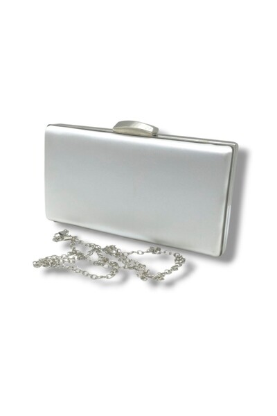 VAROL ÇANTA Varol 273-26 Satin Steel Case Evening Dress Women's Bag