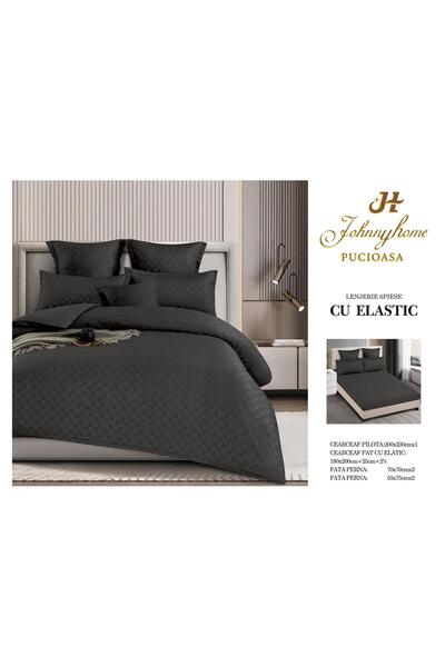 naniland.ro Lenjerie de Pat Finet Carouri 2 Persoane 6 Piese Cu Elastic 180x2...