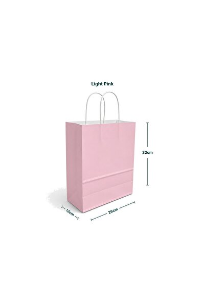 sunpack Paper Gift Bags – Light Pink 26×12×32 cm – Pack of 12
