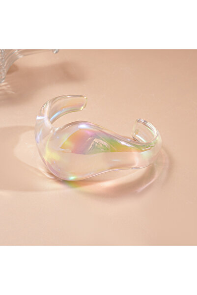 choice2 Style11 Bohemia Transparent Colorful Acrylic Opening Bangle for Women...