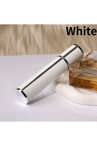Choice1 بخاخ عطر صغير فاخر أبيض غير لامع سعة 10 مل، فوهة مانعة للتسرب، مادة م...