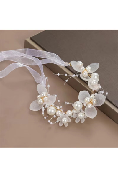 Choice1 C Spring Bohemian Girls Bridal Pearl Hair Headdress Flower Wreath Bri...