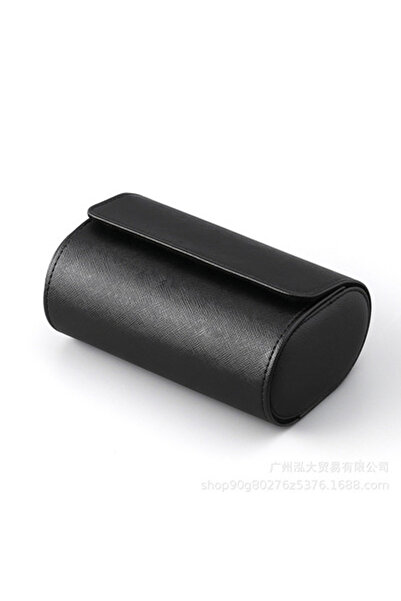 choice2 2 Slot Black Watch Roll Travel Case 1/2/3-Slot Portable Vintage Leath...