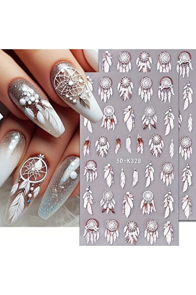 choice2 Ivory Summer floral beach animal relief nail stickers, used for DIY n...