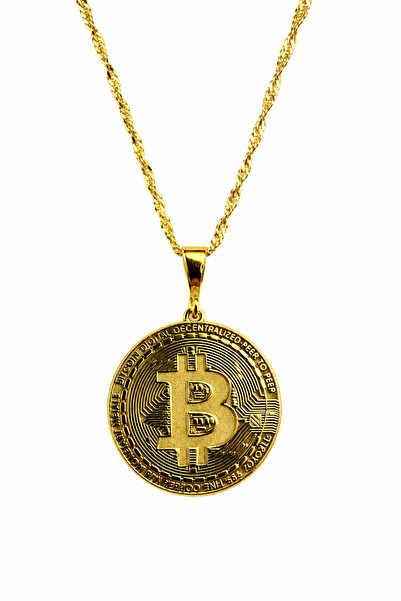 Ranavia Jewellery 925 Ayar Gümüş Özel Bitcoin Plaka Kolye Kişiye Özel Tasarım...