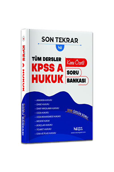 hukuk öğretir KPSS A Grubu Hukuk Tüm Dersler Son Tekrar Konu Özetli Soru Bankası