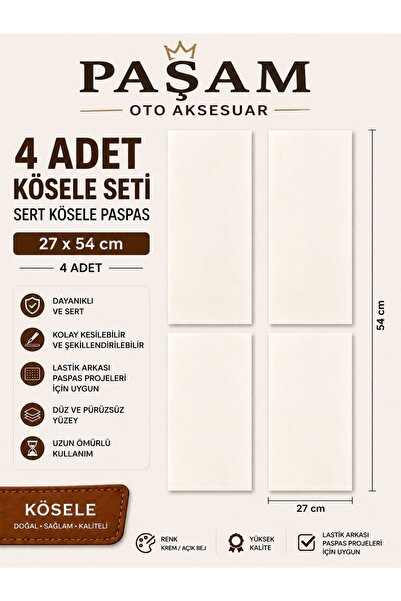 Paşam Oto Aksesuar ORJİNAL KÖSELE PASPAS ( KREM RENK )