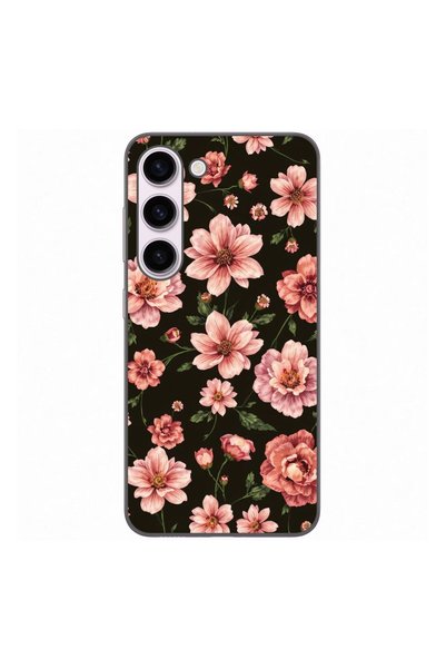 OEM Θήκη συμβατή με Samsung Galaxy S23 από σιλικόνη gel TPU με σχέδιο ροζ ανο...