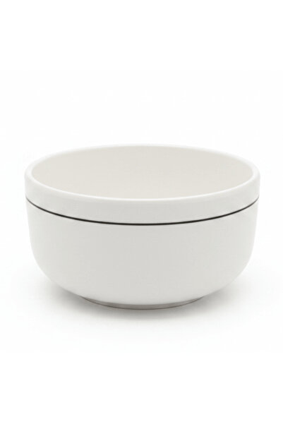 AKDC 4 Ever White Melamine Serving Bowl with Black Rim | 5 Inch