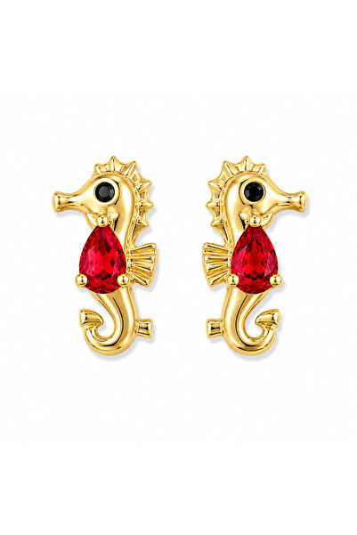 Venus Design Steel Seahorse Earrings