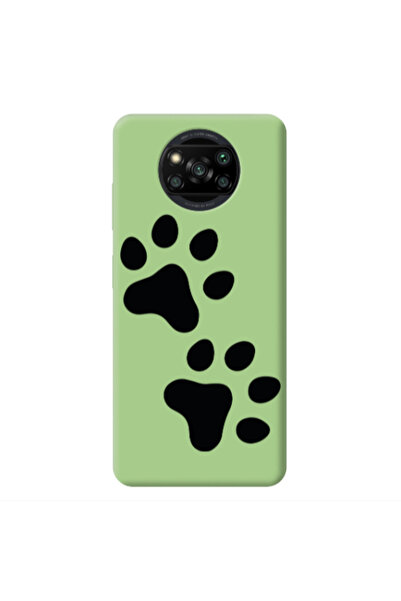 Other Xiaomi Poco X3 /X3 Pro Paws Light Green Colored Silicone TPU Θήκη